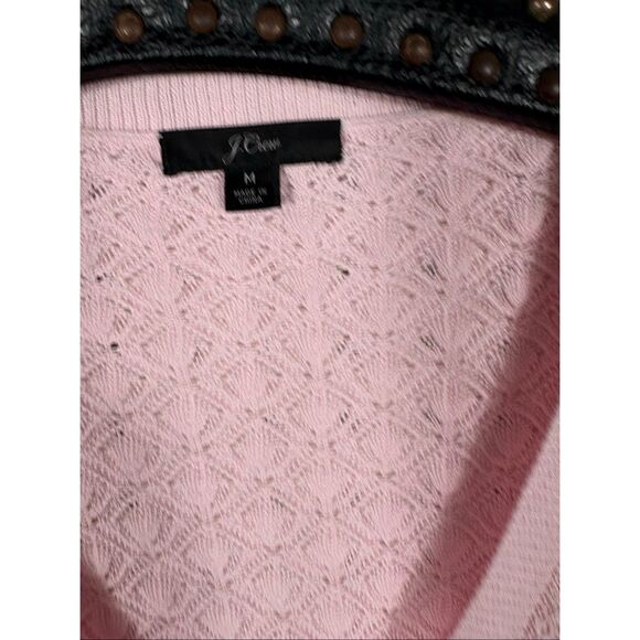 J.Crew V-neck pointelle cardigan sweater size M - Picture 3 of 4